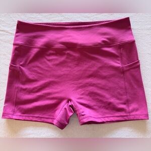 Nike Pro High-Waisted 3” Training Shorts Pink/Fuchsia XL Side Pockets